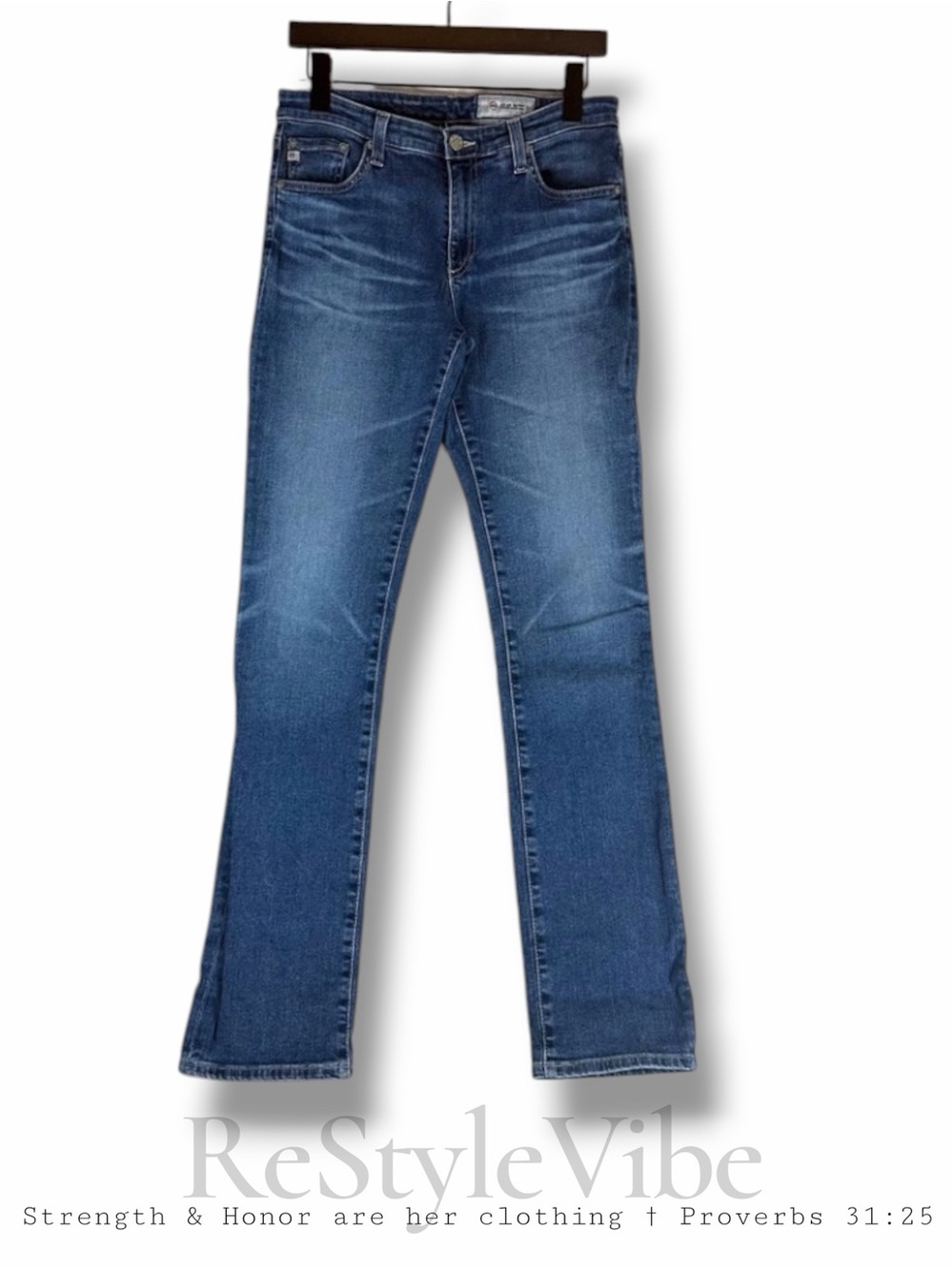 AG ADRIANO GOLDSCHMIED Women’s Size 27 Denim Jeans The Harper Essential Straight